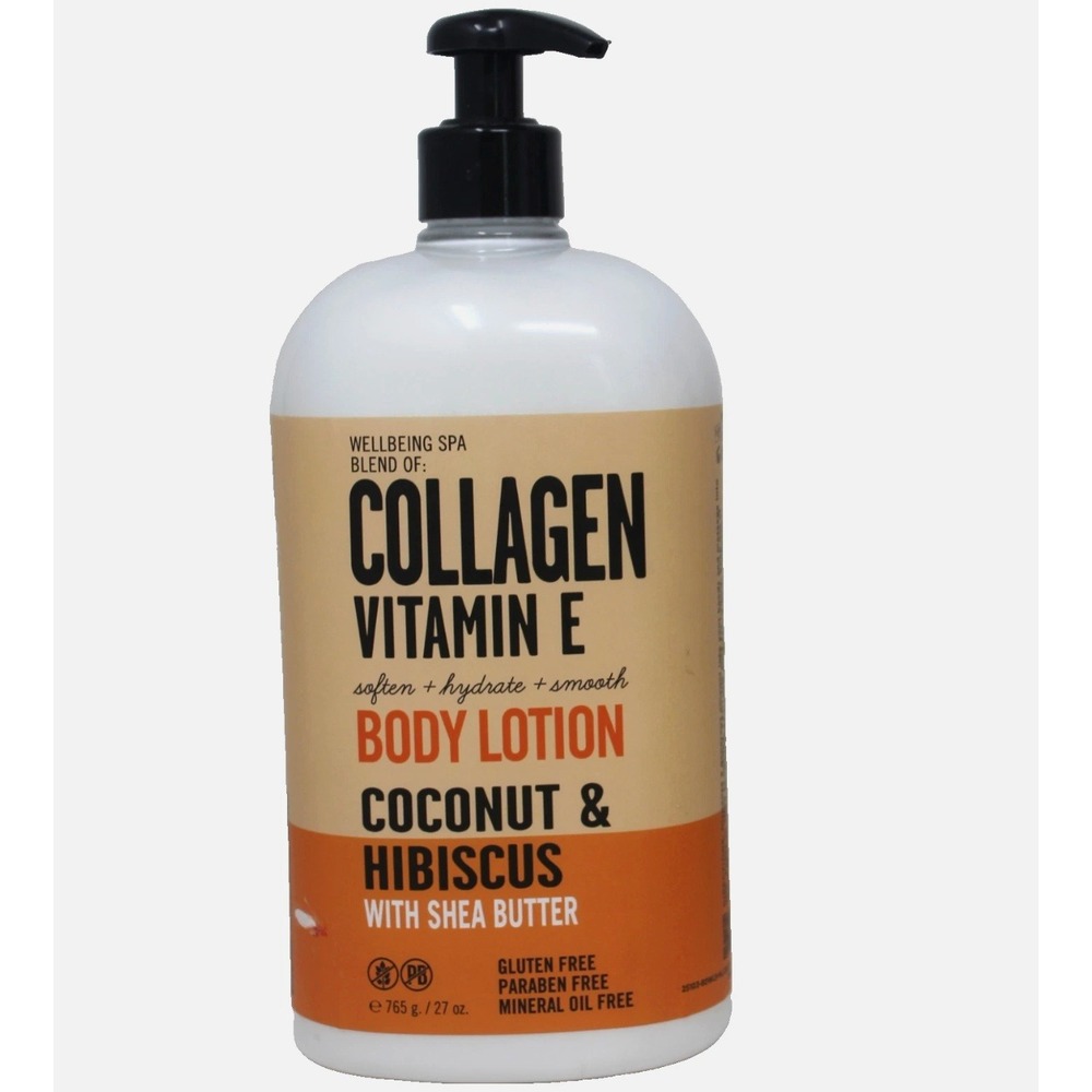 Wellbeing Spa Moisturizing Body Lotion * COLLAGEN + Vitamin E * Coconut & Hibisc
